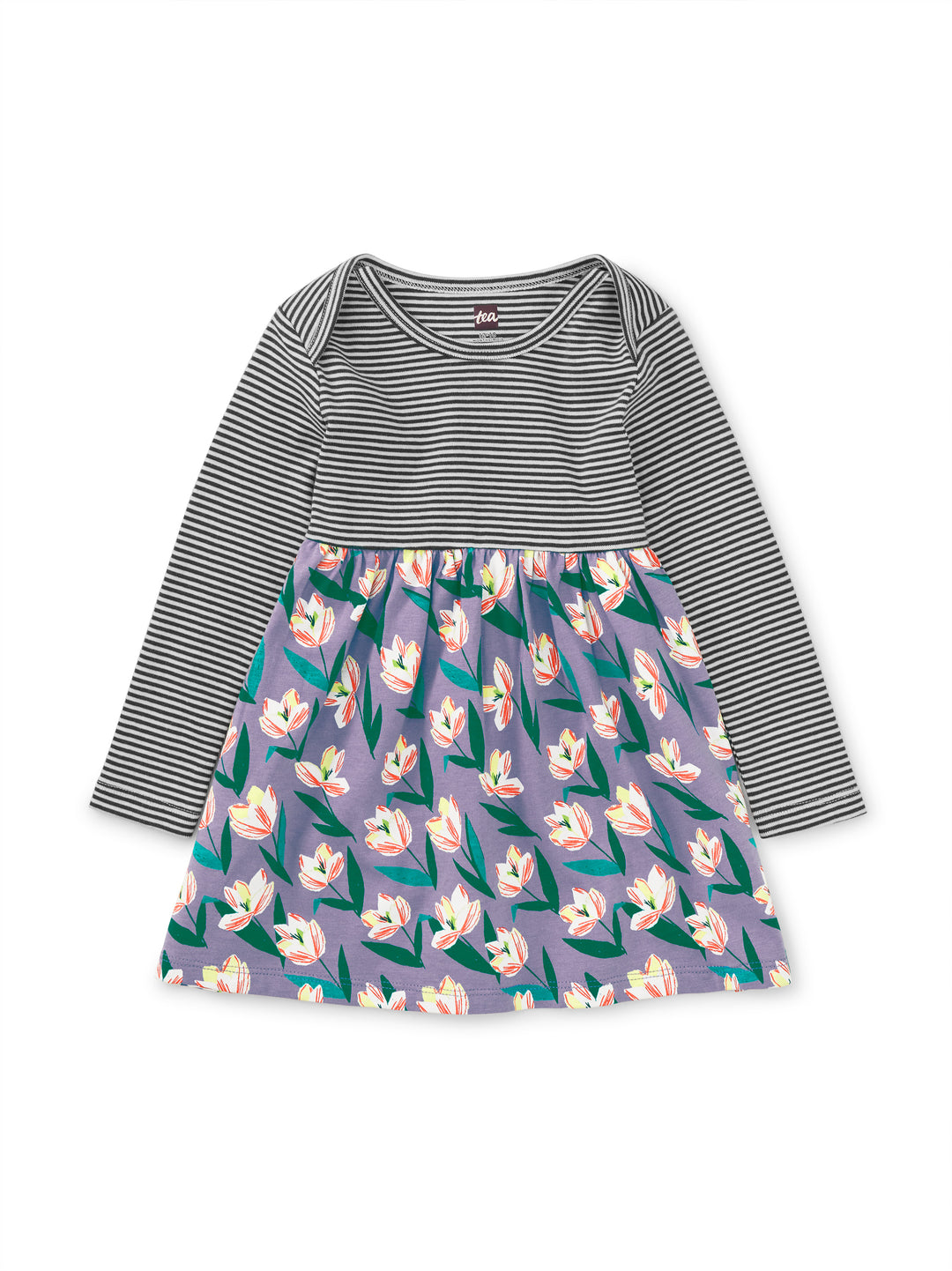 Tea Collection Print Mix Skirted Baby Dress, Semper Augustus Tulip |Mockingbird Baby & Kids