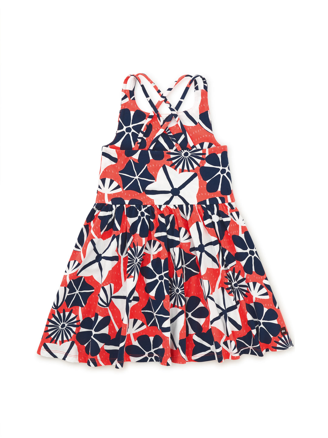 Strappy Back Skirted Dress, Watamu Sea Floral