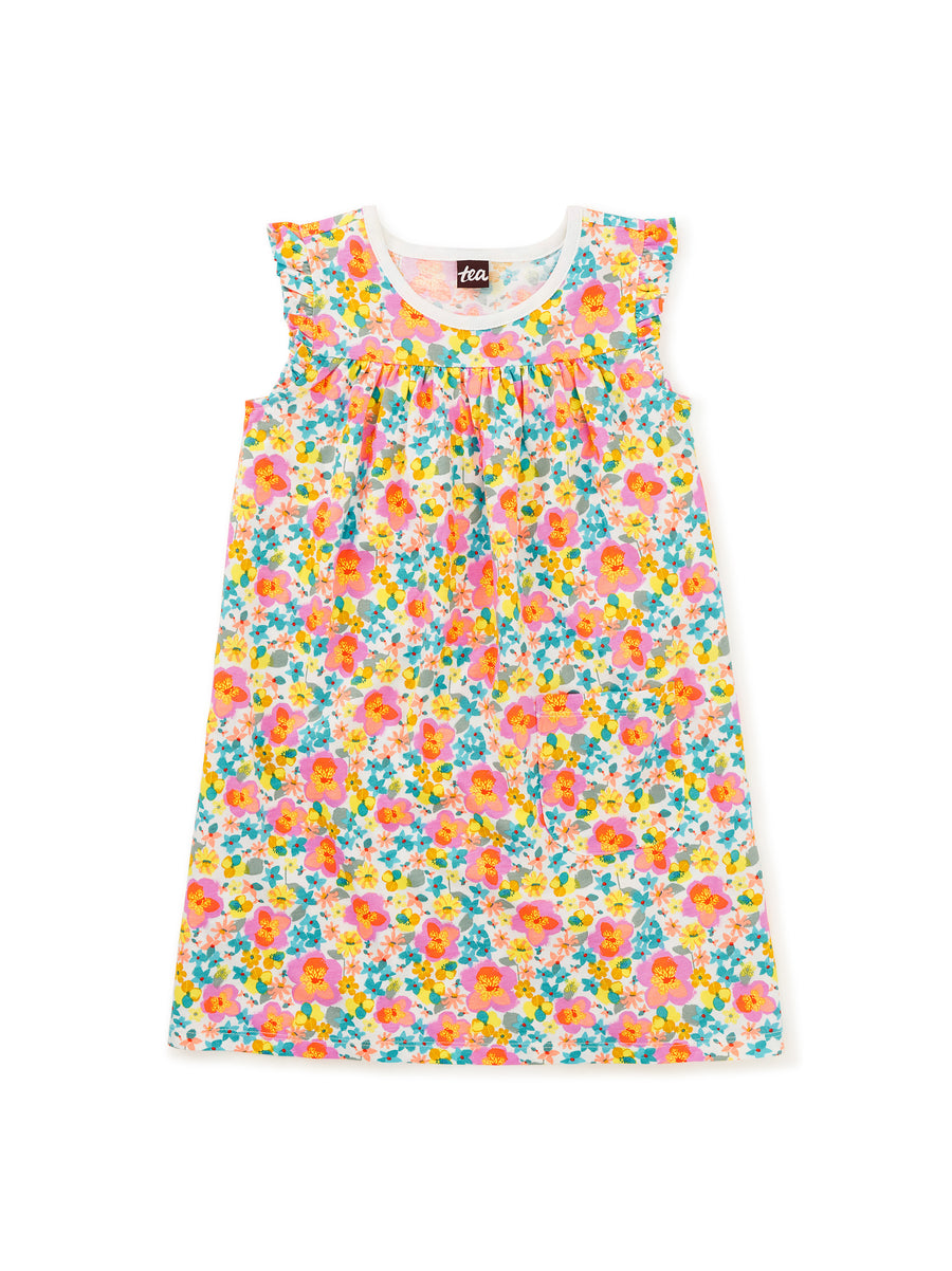 Tea Collection Mighty Mini Dress, Tropical Hibiscus Floral |Mockingbird Baby & Kids
