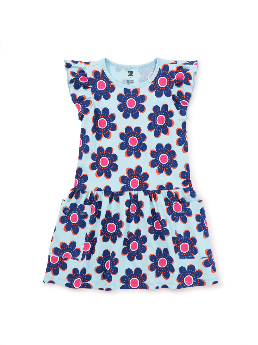 Tea Collection Flutter Sleeve Pocket Dress, Rosebank Floral |Mockingbird Baby & Kids