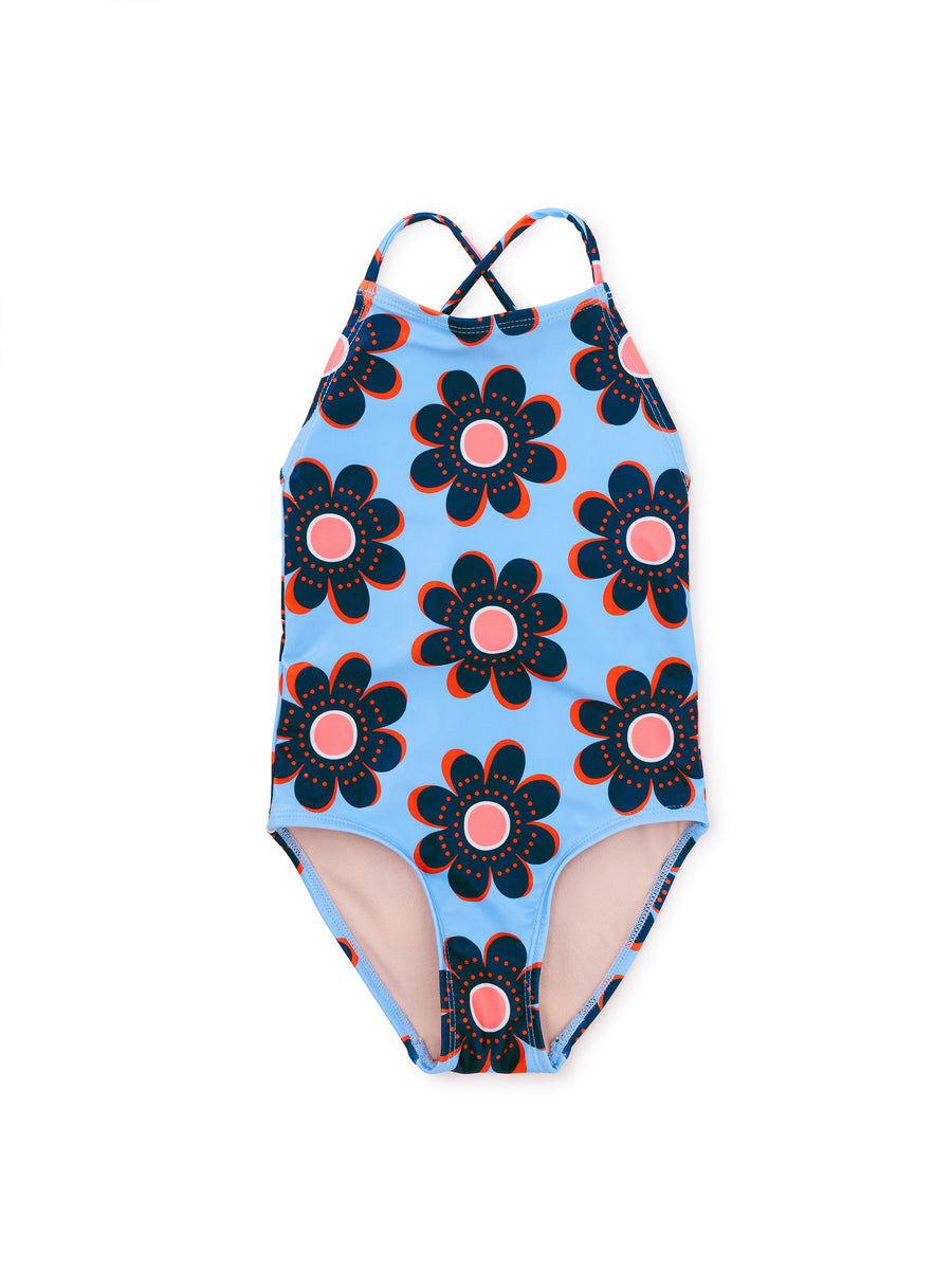 Tea Collection Cross Back One-Piece Swimsuit, Rosebank Floral |Mockingbird Baby & Kids