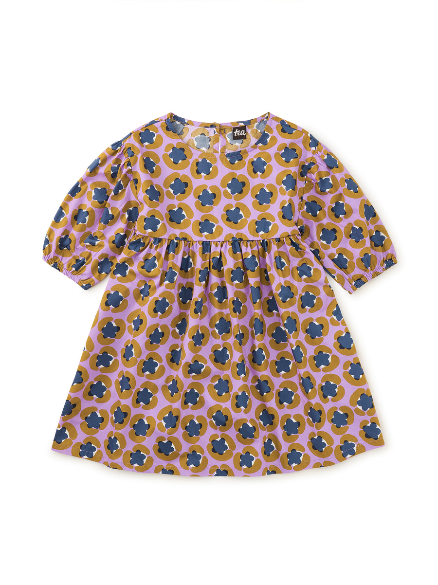 Tea Collection Puff Sleeve Woven Dress, Leopard Floral |Mockingbird Baby & Kids