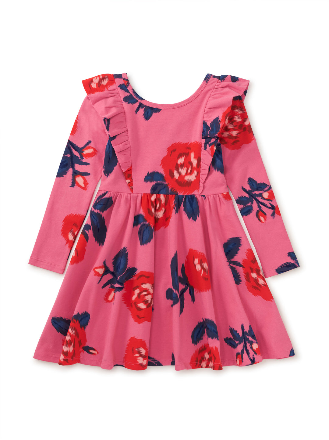 Tea Collection Ruffle Shoulder Ballet Dress, Turkish Rose |mockingbird baby & kids