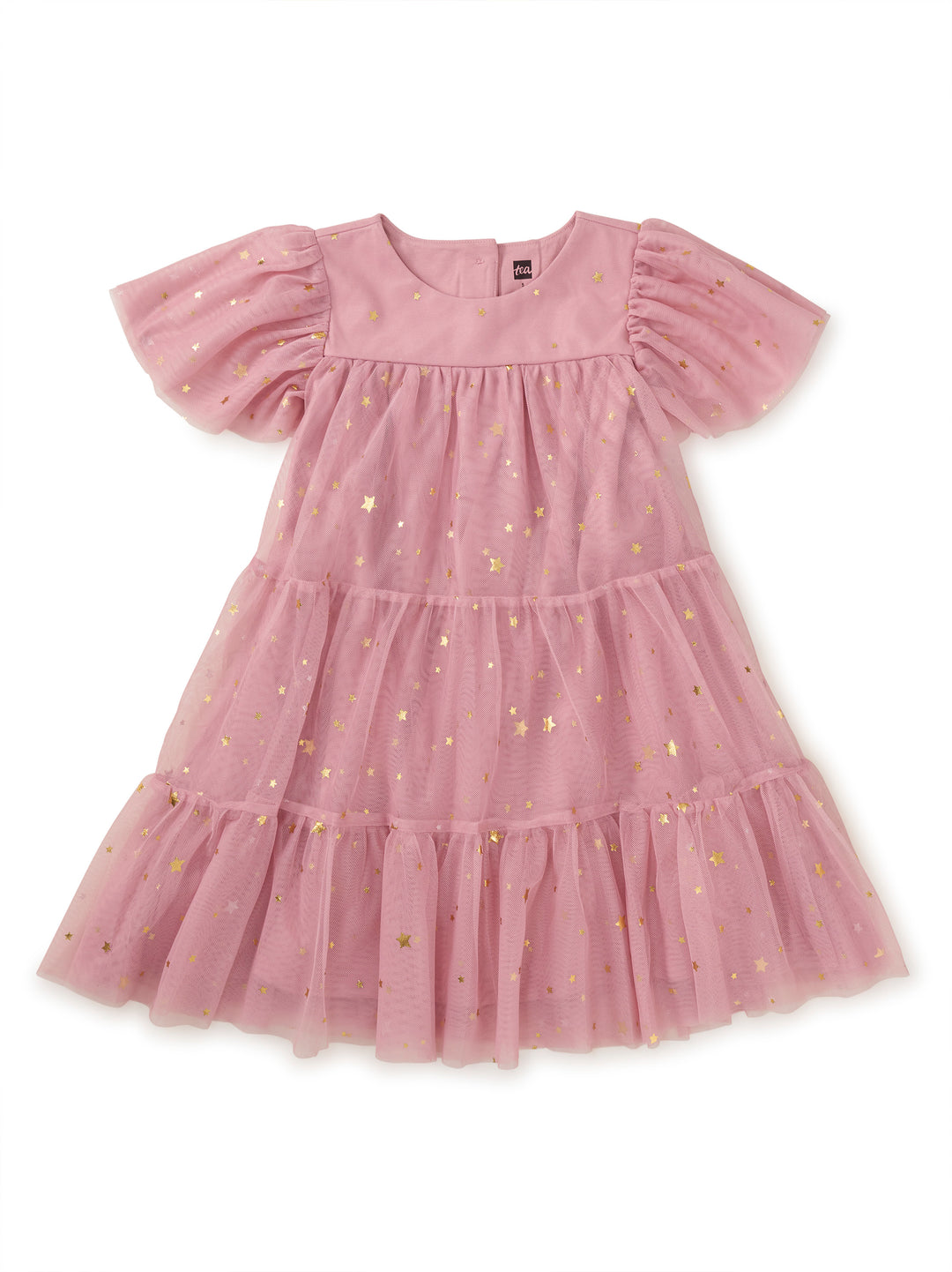 Tea Collection Tiered Tulle Sparkle Dress, Shimmer Sky |mockingbird baby & kids