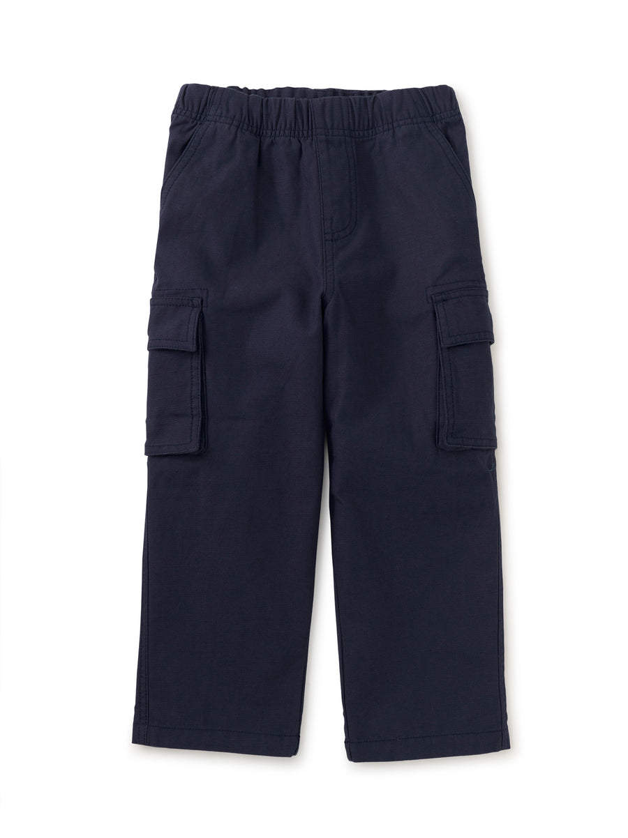 Tea Collection Relaxed Twill Cargo Pants, Indigo |Mockingbird Baby & Kids