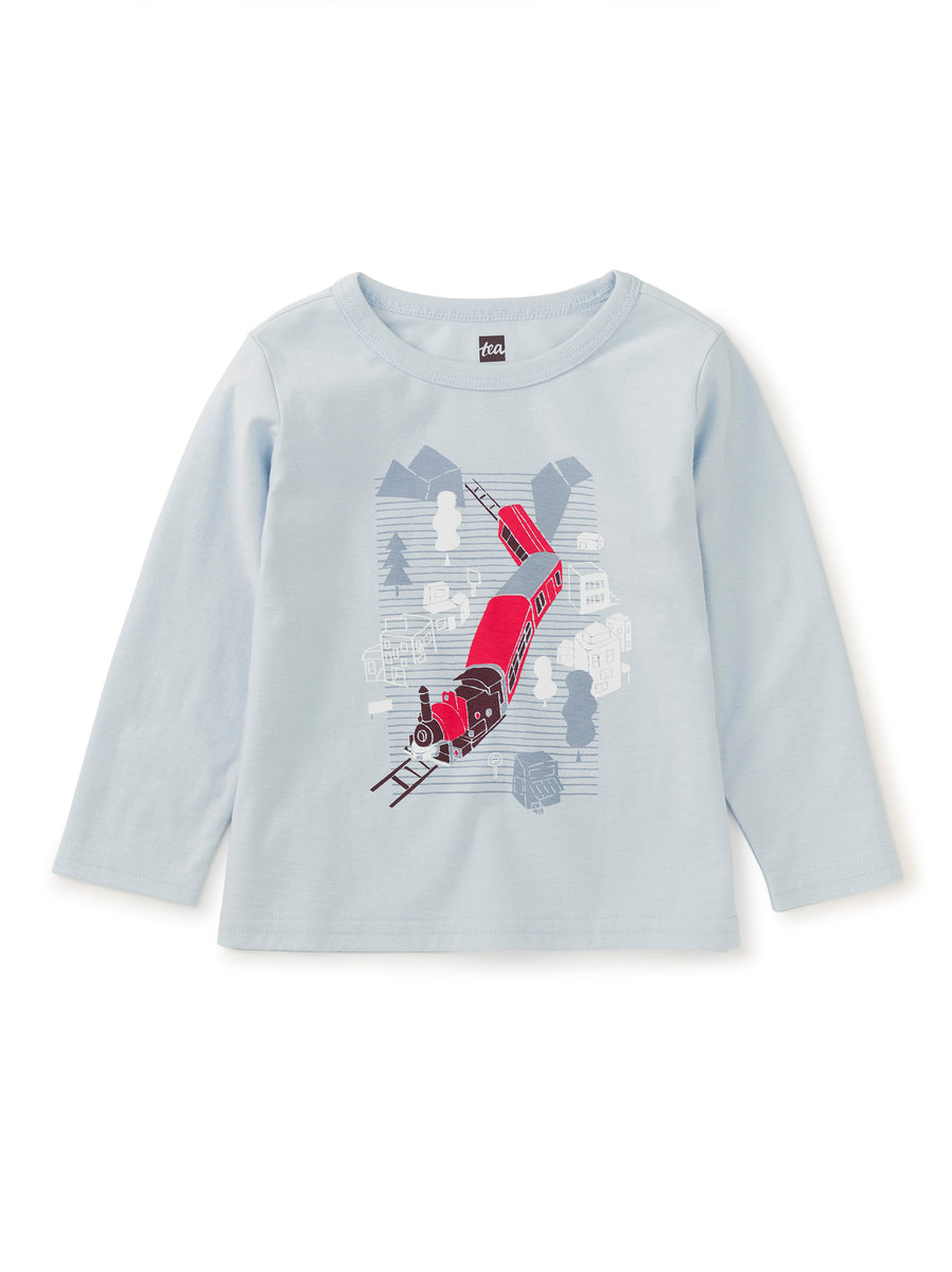 Tea Collection Train Town Graphic Tee, Skyride |Mockingbird Baby & Kids