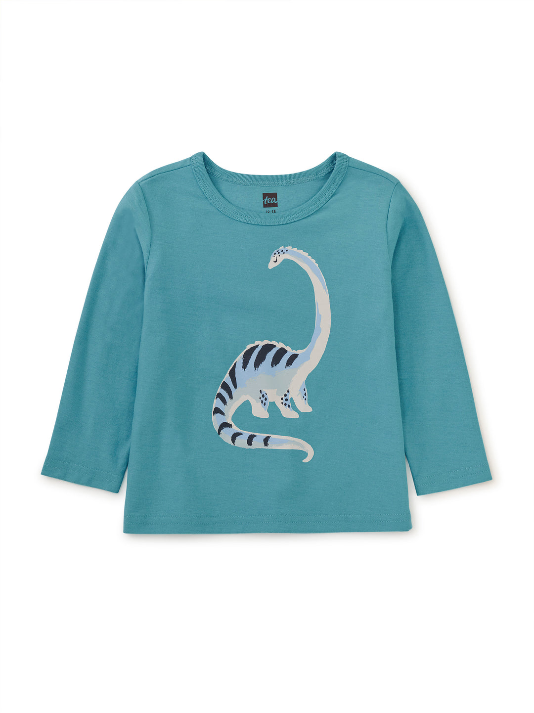 Tea Collection Long Neck Dino Baby Tee, Seashore |Mockingbird Baby & Kids