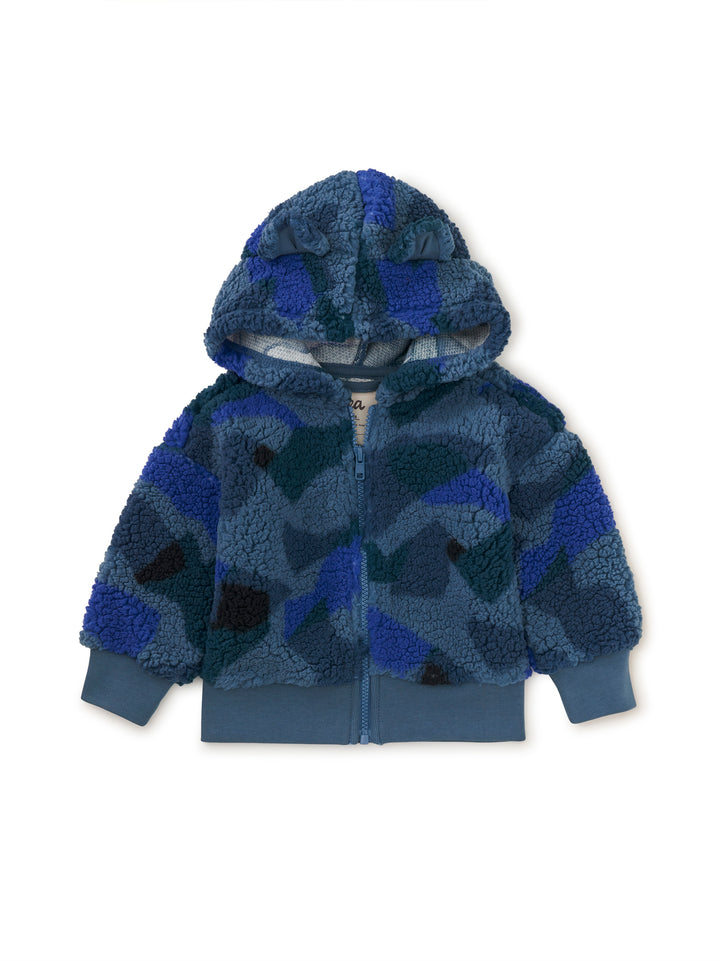 Tea Collection Teddy Fleece Bear Ears Hoodie, El Calafate Glaciar Camo |mockingbird baby & kids