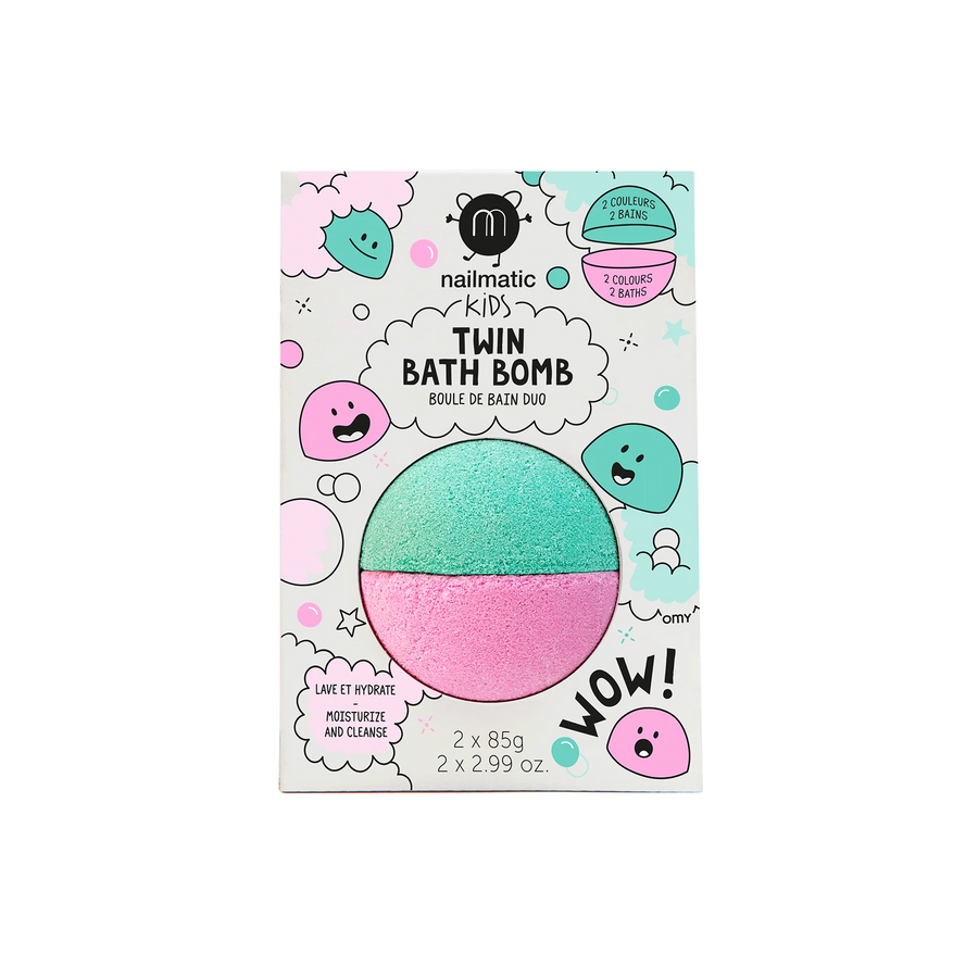 Nailmatic Twin Bath Bomb - Pink & Lagoon |Mockingbird Baby & Kids Boutique