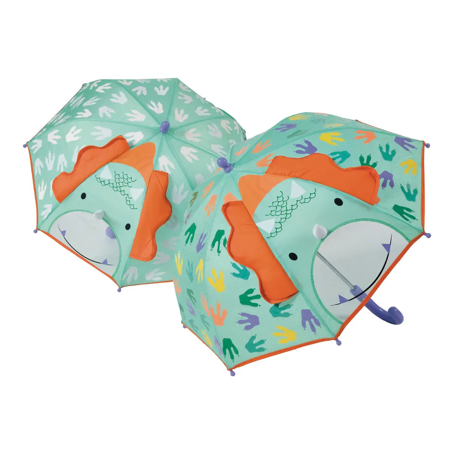 Floss & Rock Dinosaur Color Changing 3D Umbrella |Mockingbird Baby & Kids