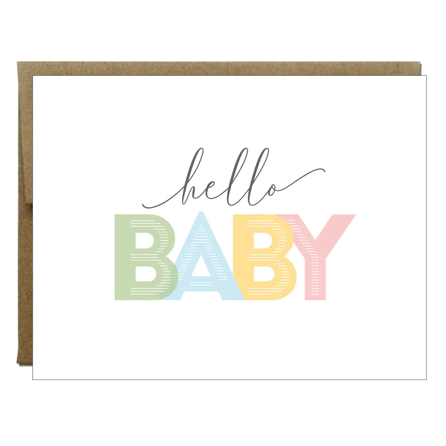 Idea Chic Hello Baby Retro Greeting Card |Mockingbird Baby & Kids