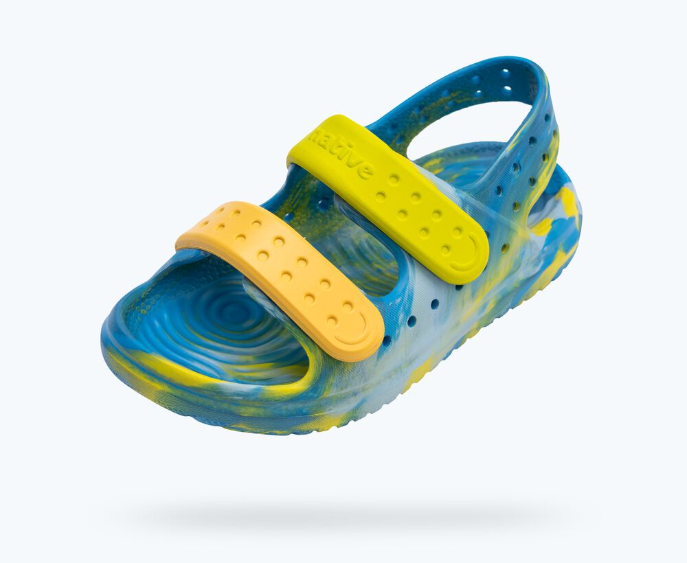 Native Shoes Chase Marbled Sandal, Wave Pickle Marble |Mockingbird Baby & Kids