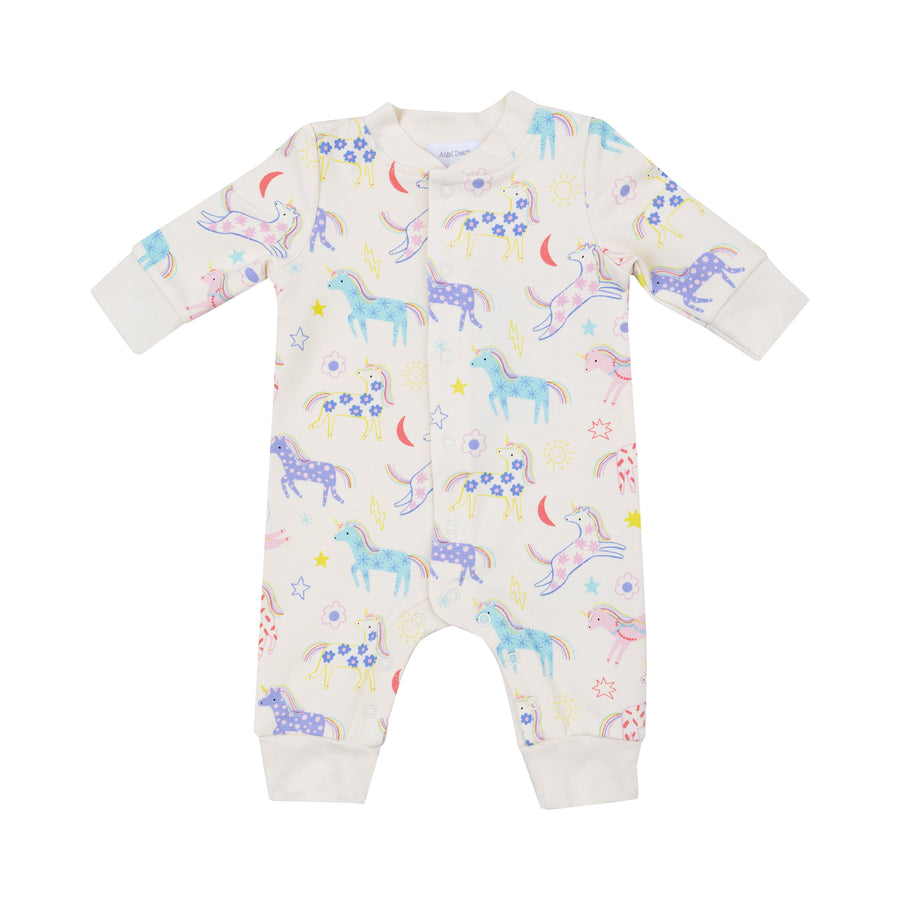 Angel Dear Unicorns Baseball Collar Romper |Mockingbird Baby & Kids