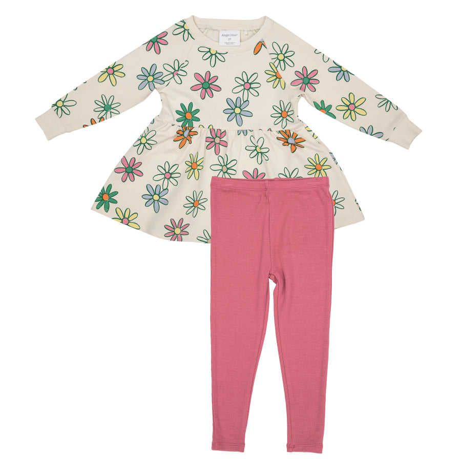 Angel Dear Painted Daisies Dress & Legging Set |Mockingbird Baby & Kids