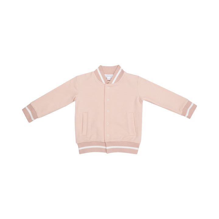 Angel Dear Pink French Terry Letterman Jacket |Mockingbird Baby & Kids