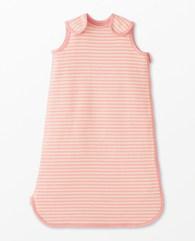 Hanna Andersson Baby Layette Striped Wearable Blanket in HannaSoft™, Ecru/Blush Pink |Mockingbird Baby & Kids