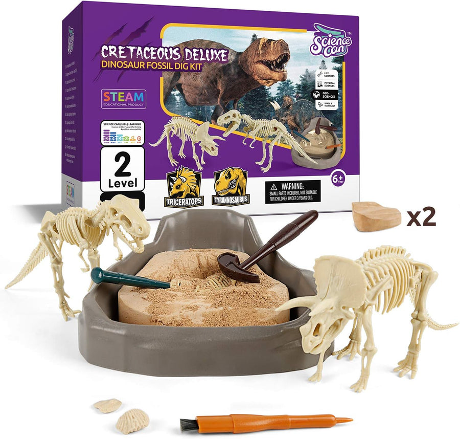 Hape Toys Cretaceous Deluxe Dinosaur Fossil Dig Kit |Mockingbird Baby & Kids Boutique