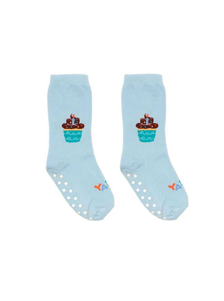 3D Packaged Birthday Cupcake Crew Socks