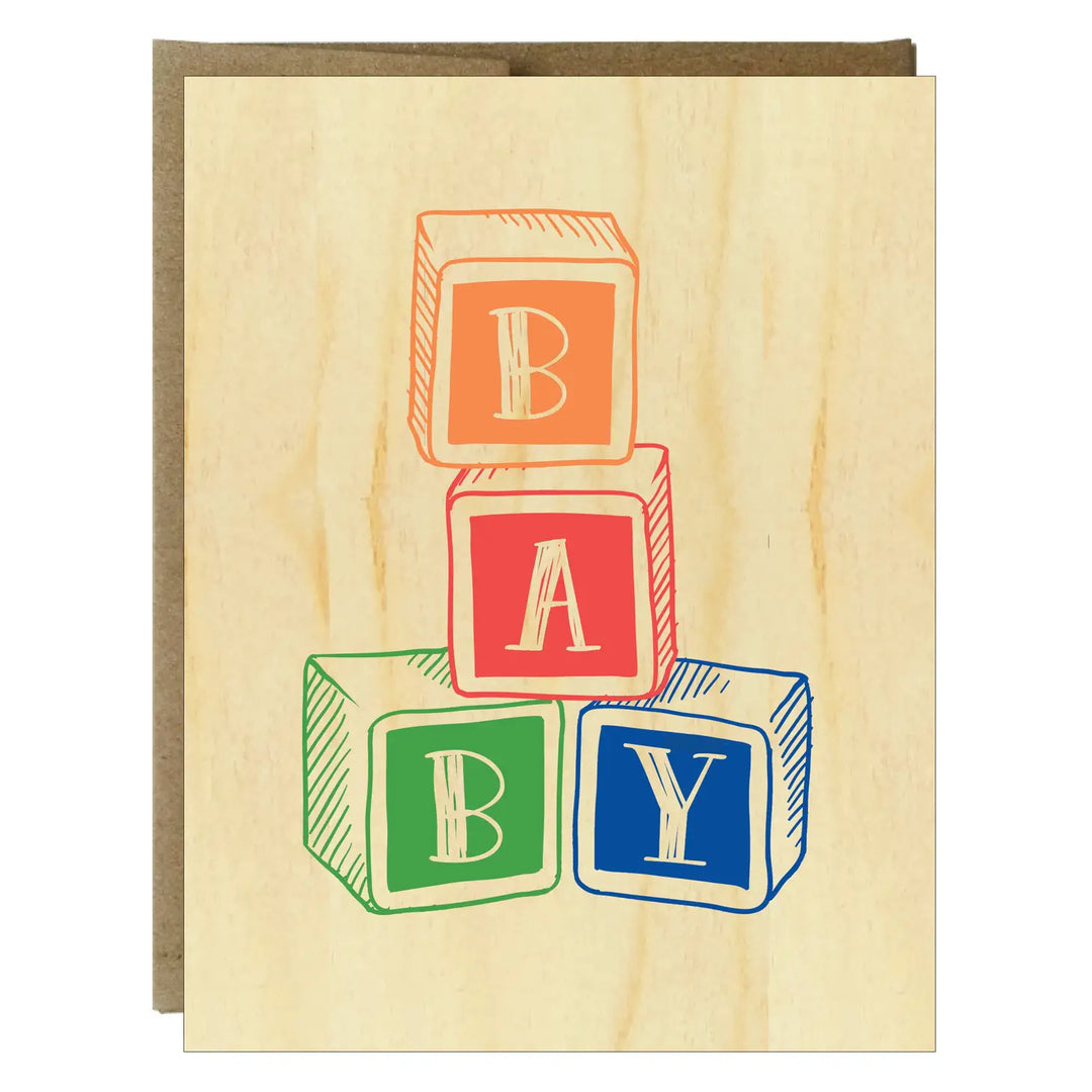 Idea Chic Baby Block Greeting Card |Mockingbird Baby & Kids