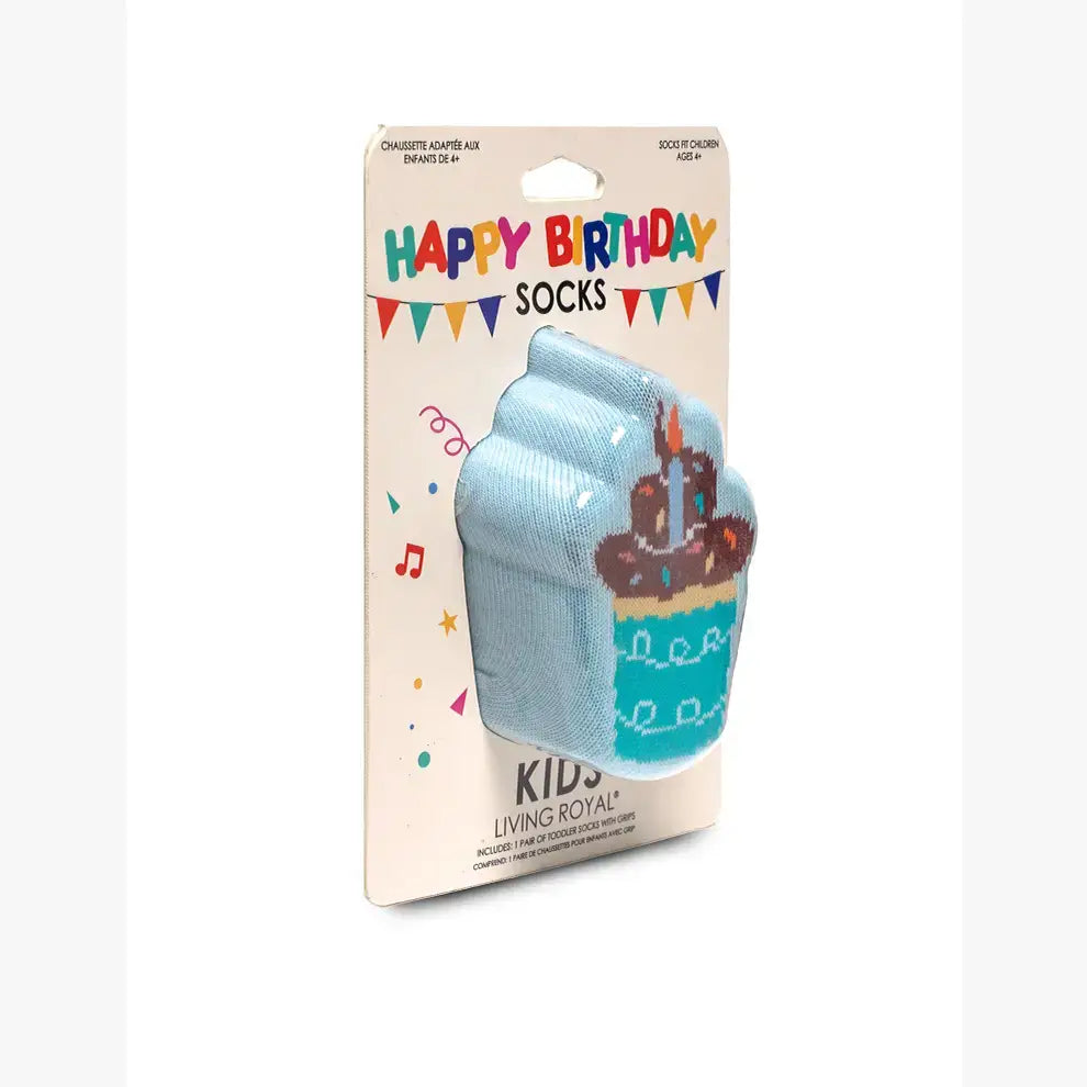 3D Packaged Birthday Cupcake Crew Socks