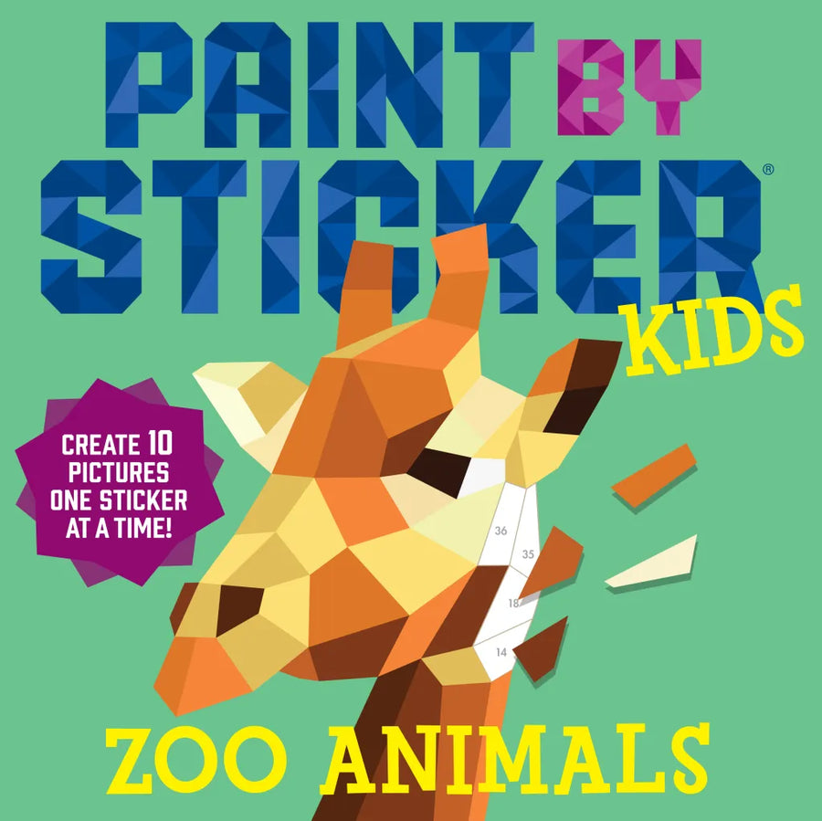 Workman Paint by Sticker Kids: Zoo Animals |Mockingbird Baby & Kids