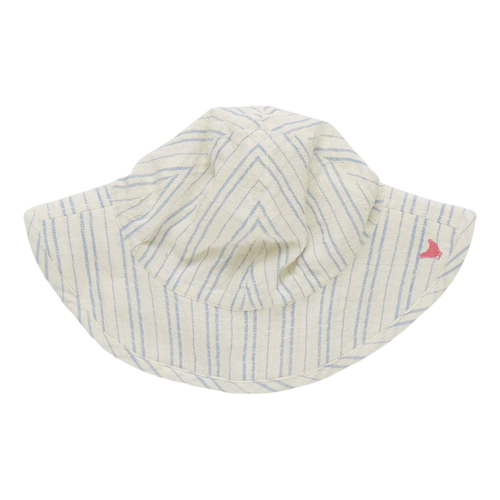 Baby Girls Sun Hat, Blue Riviera Stripe