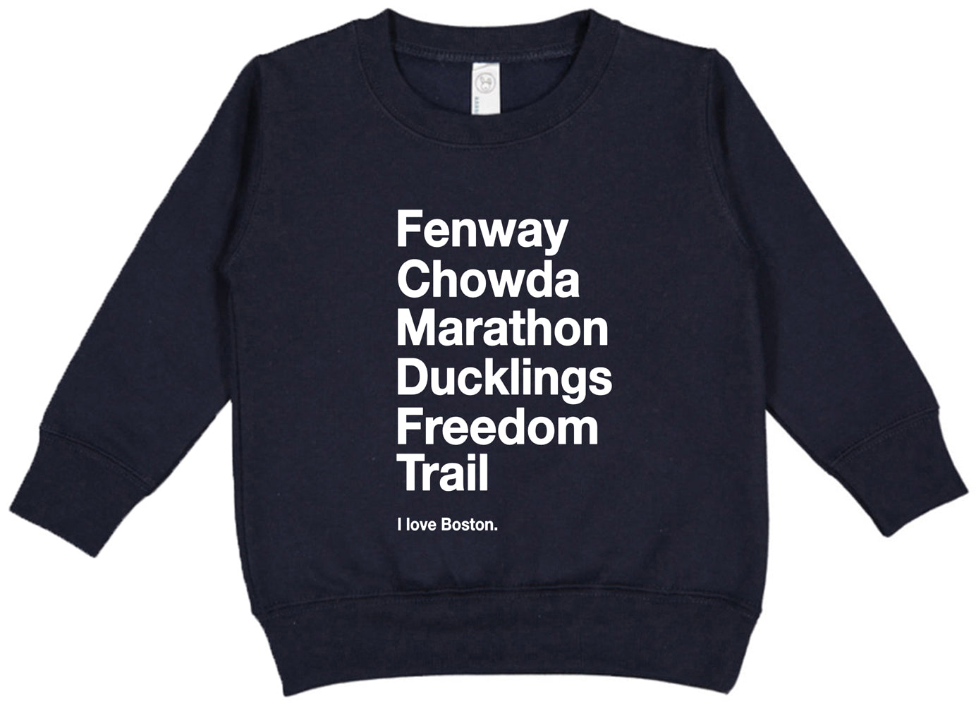 Kid Crush NEW! I Love Boston Sweatshirt, Navy with White Print ...