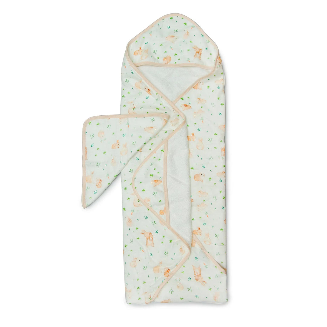 Little Unicorn Bunny Meadow Hooded Towel Set |Mockingbird Baby & Kids