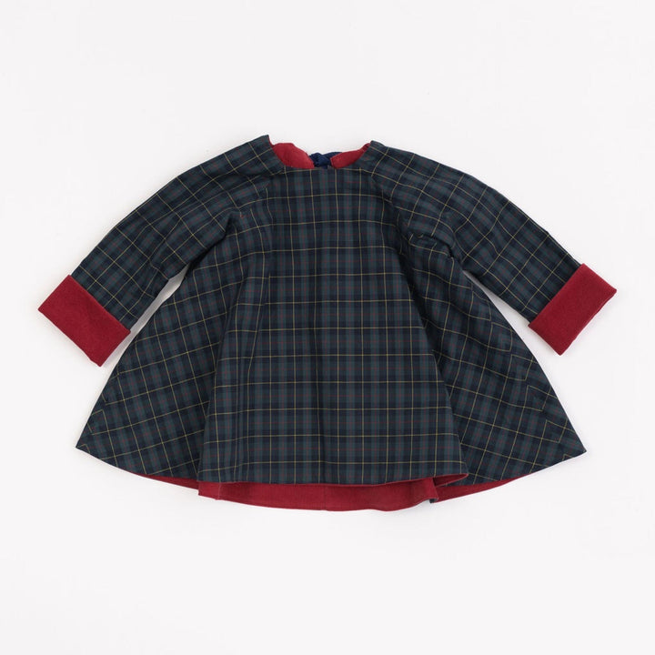 Thimble Collection Reversible Swing Tunic in Currant Mistletoe |Mockingbird Baby & Kids