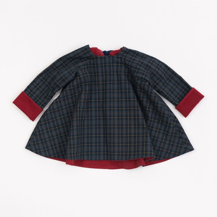 Thimble Collection Reversible Swing Tunic in Currant Mistletoe |Mockingbird Baby & Kids