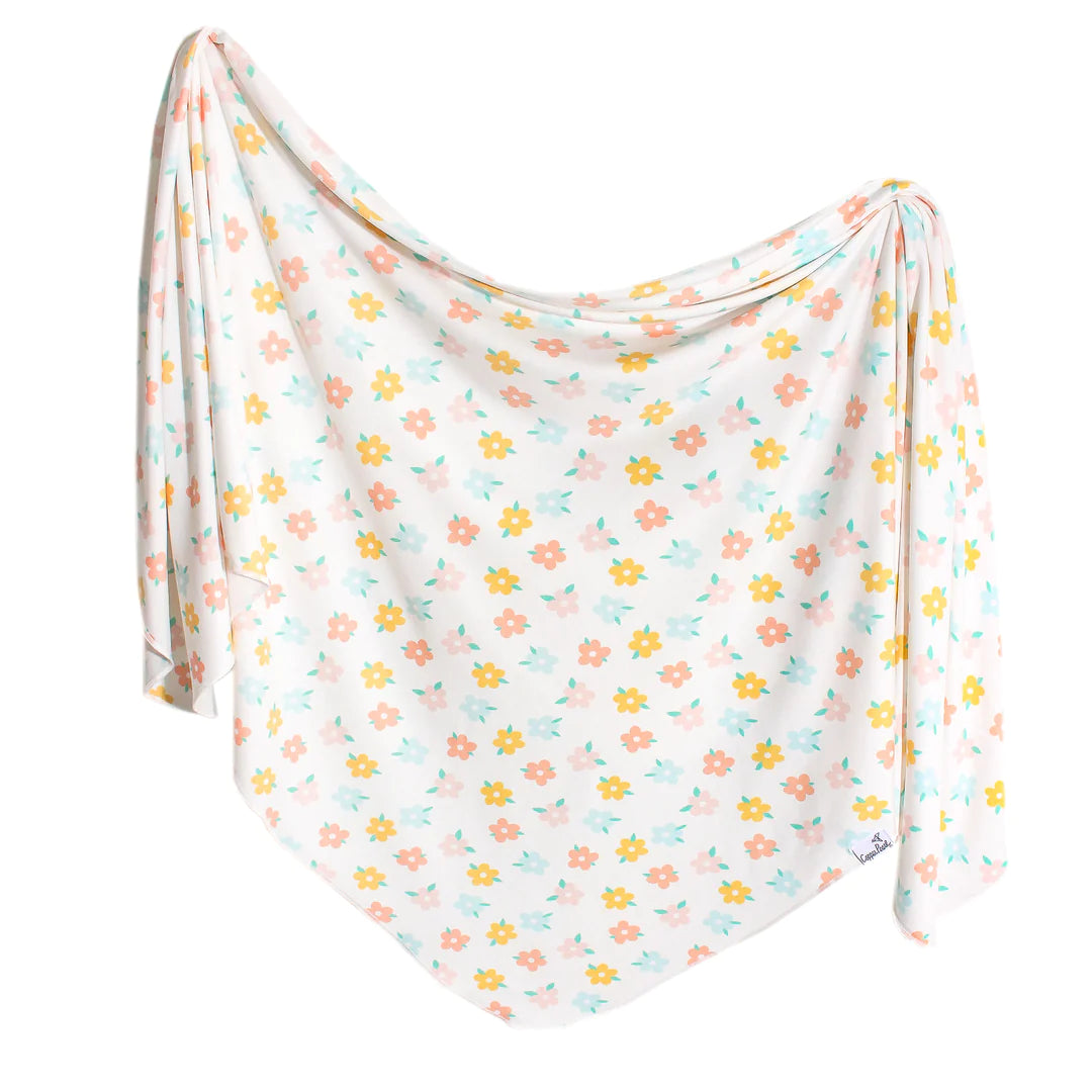 Copper Pearl Daisy Knit Swaddle Blanket |Mockingbird Baby & Kids