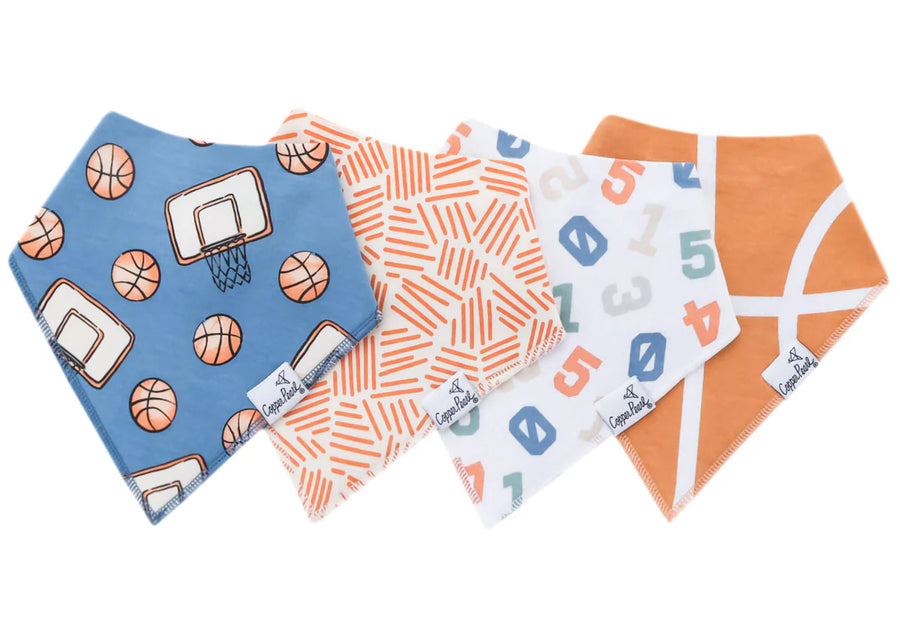 Copper Pearl Dunk Baby Bandana Bib Set (4-Pack) |Mockingbird Baby & Kids