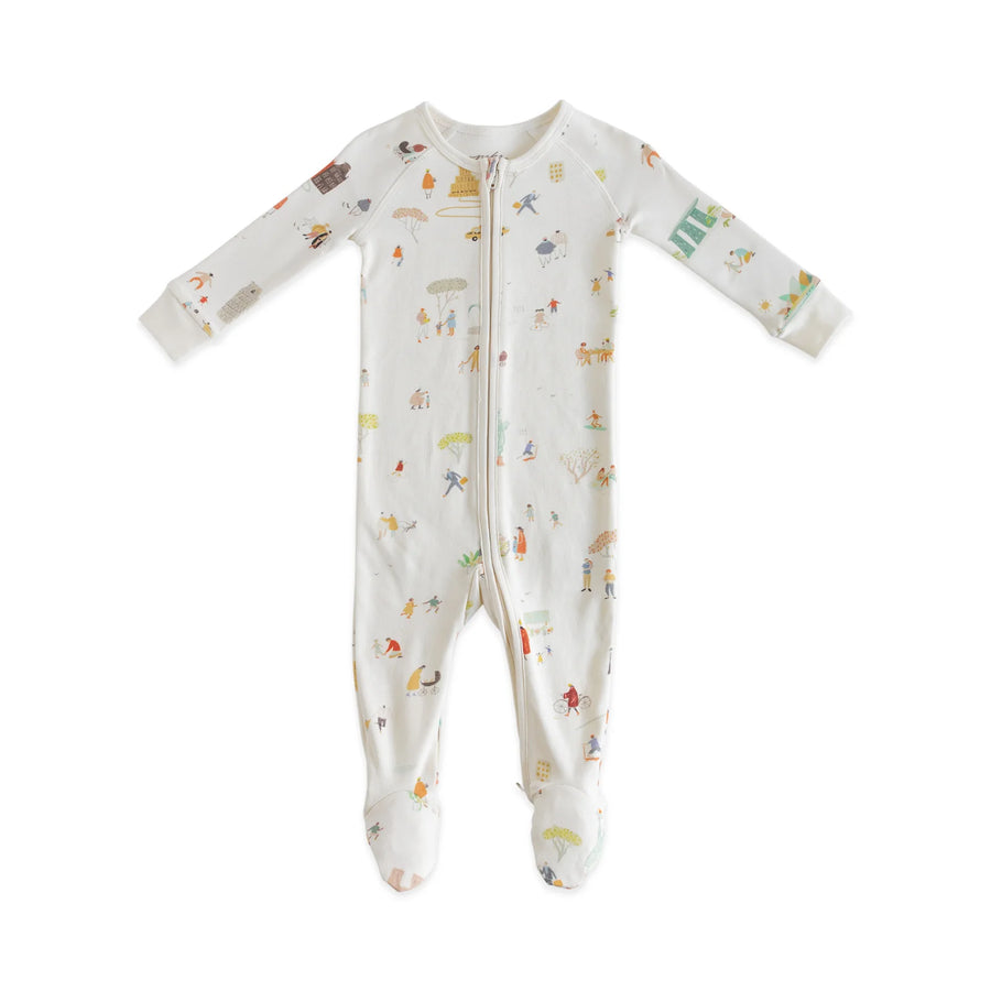 Pehr Organic Baby Zippered Sleeper, Explore the World |Mockingbird Baby & Kids