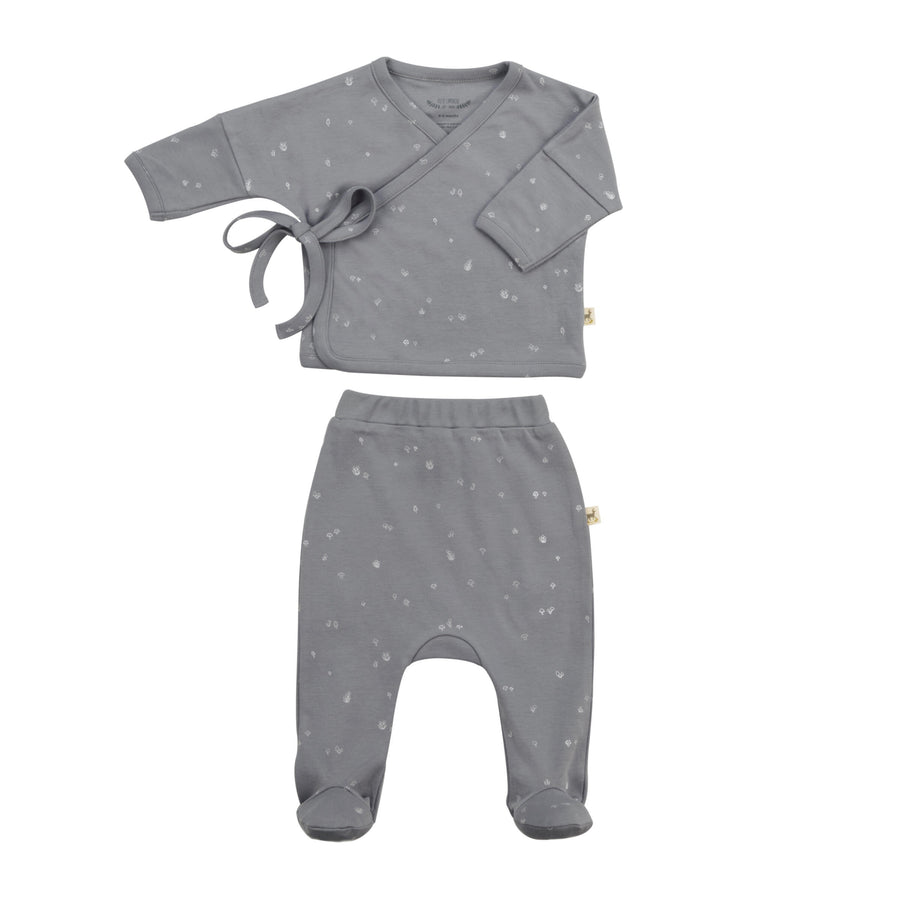 Red Caribou Mushrooms Kimono Top + Pant Set, Tradewinds |Mockingbird Baby & Kids