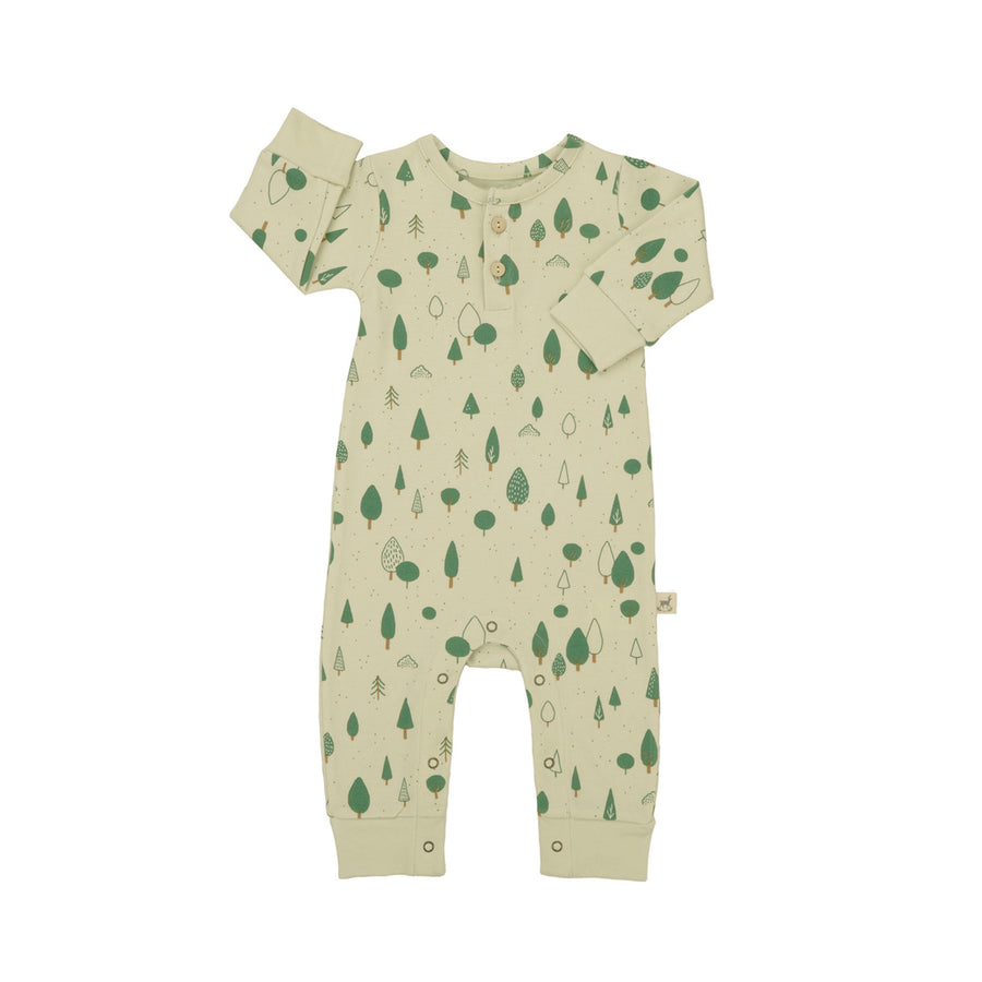 Red Caribou Wintergreen Buttoned Jumpsuit |Mockingbird Baby & Kids