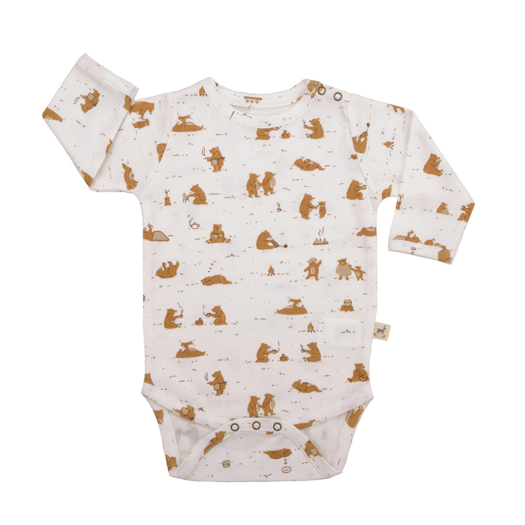 Red Caribou Cozy Bears Pima Cotton Onesie |Mockingbird Baby & Kids