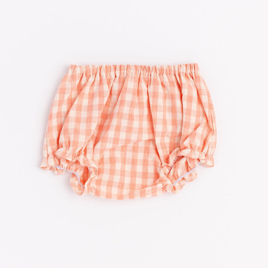 Thimble Collection Flutter Bloomer in Petal Gingham |Mockingbird Baby & Kids