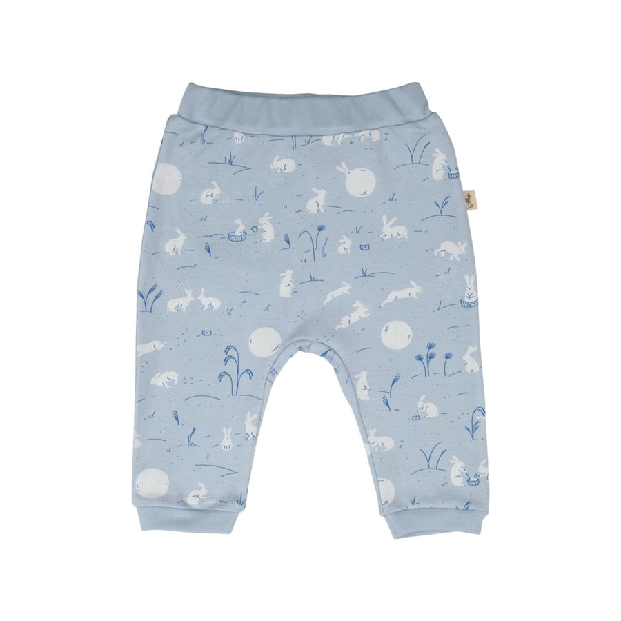 Red Caribou Moonlit Usagi Pima Cotton Pant, Celestial Blue |Mockingbird Baby & Kids