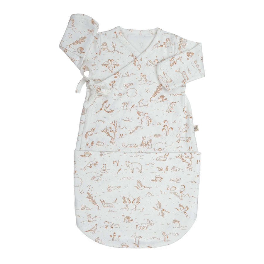 Red Caribou The Story Gown, Ivory |Mockingbird Baby & Kids