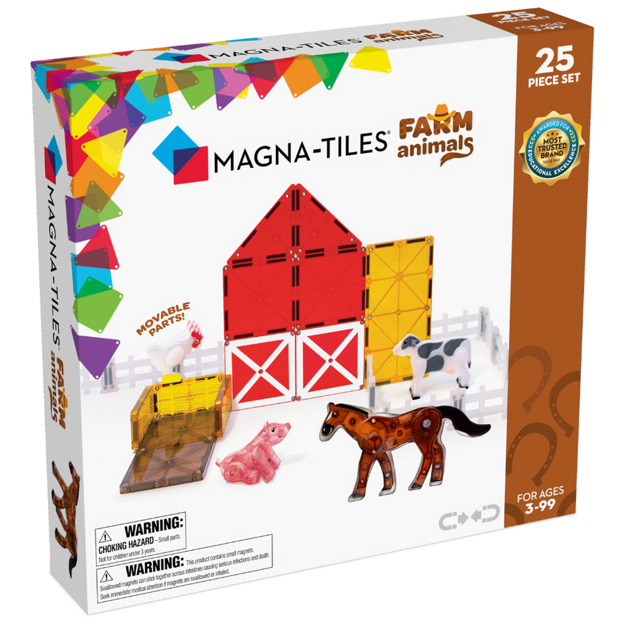 Magnatiles Magna-Tiles® Farm Animals 25-Piece Set |Mockingbird Baby & Kids Boutique