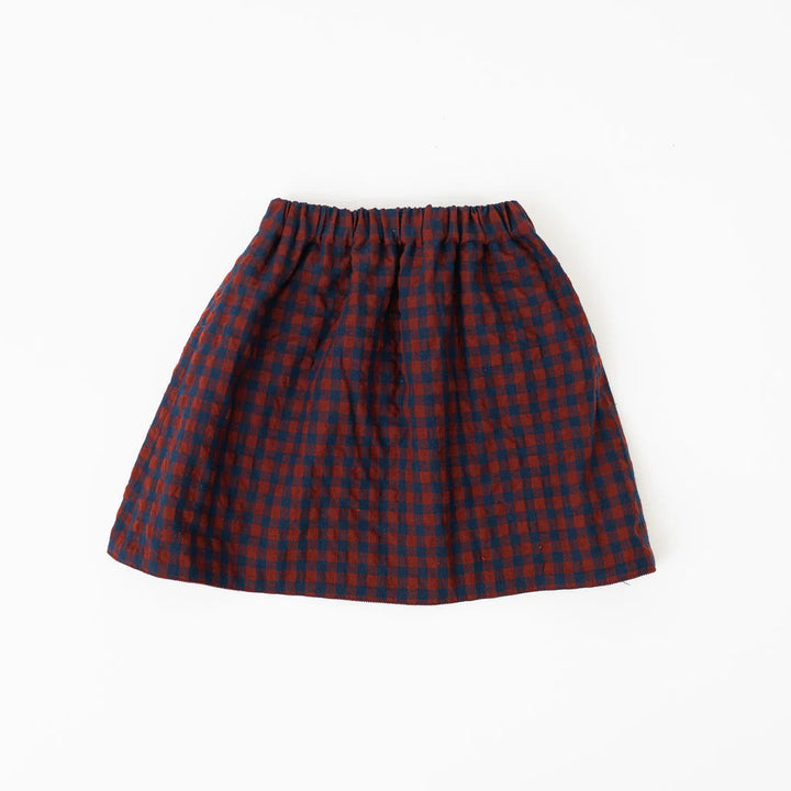 Reversible Skirt in Rust Gingham