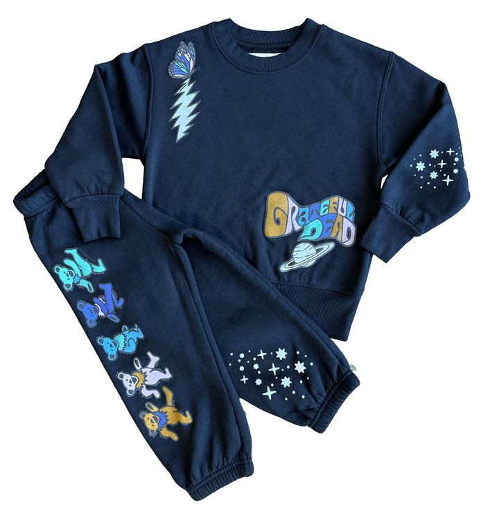 Grateful Dead Moons Crewneck,  Jet Black