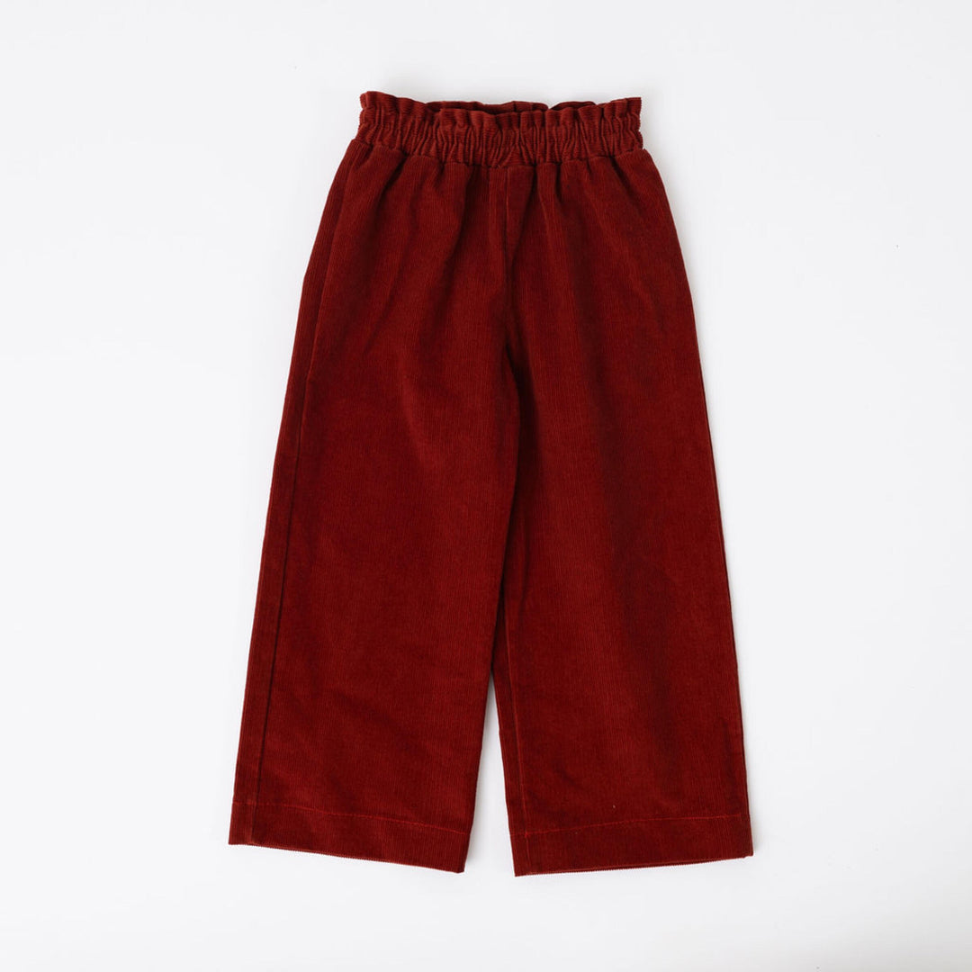 Thimble Collection Corduroy Gaucho Pant in Rust |Mockingbird Baby & Kids