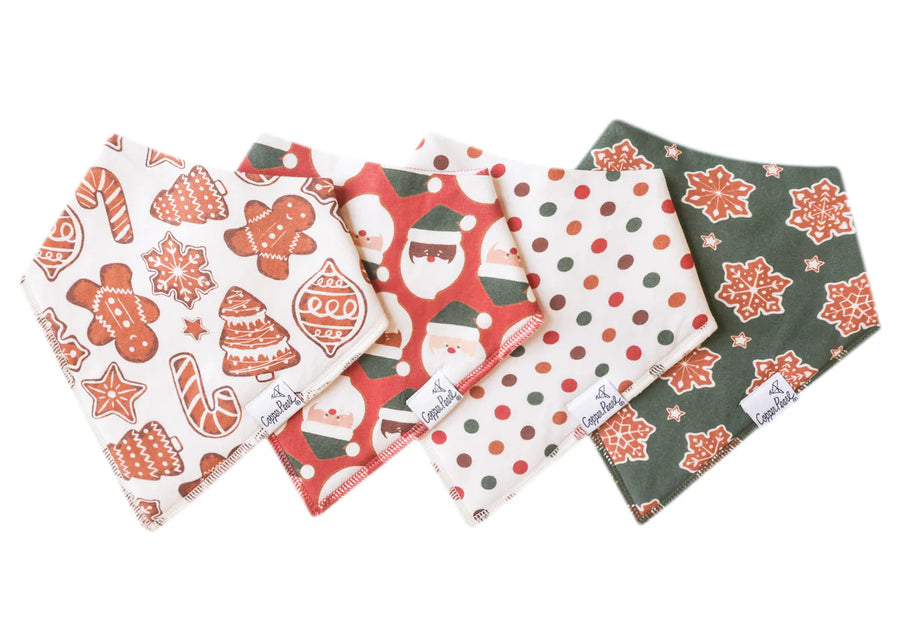 Copper Pearl Gingerbread Baby Bandana Bib Set (4-Pack) |Mockingbird Baby & Kids