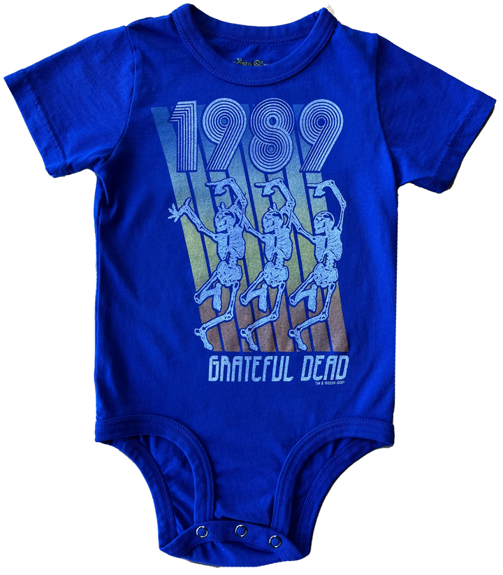 Rowdy Sprout Grateful Dead Short Sleeve Onesie, Tangled Up in Blue |Mockingbird Baby & Kids