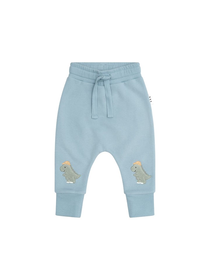 Huxbaby Construction Dino Drop Crotch Pant, Marine Blue |Mockingbird Baby & Kids