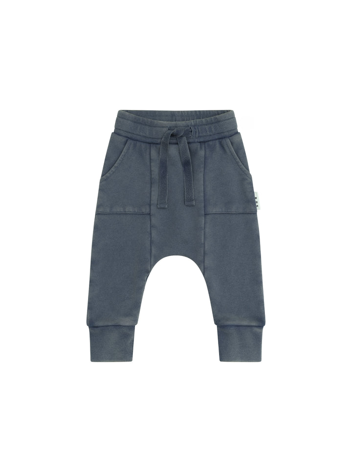 Huxbaby Washed Navy Drop Crotch Pant |Mockingbird Baby & Kids