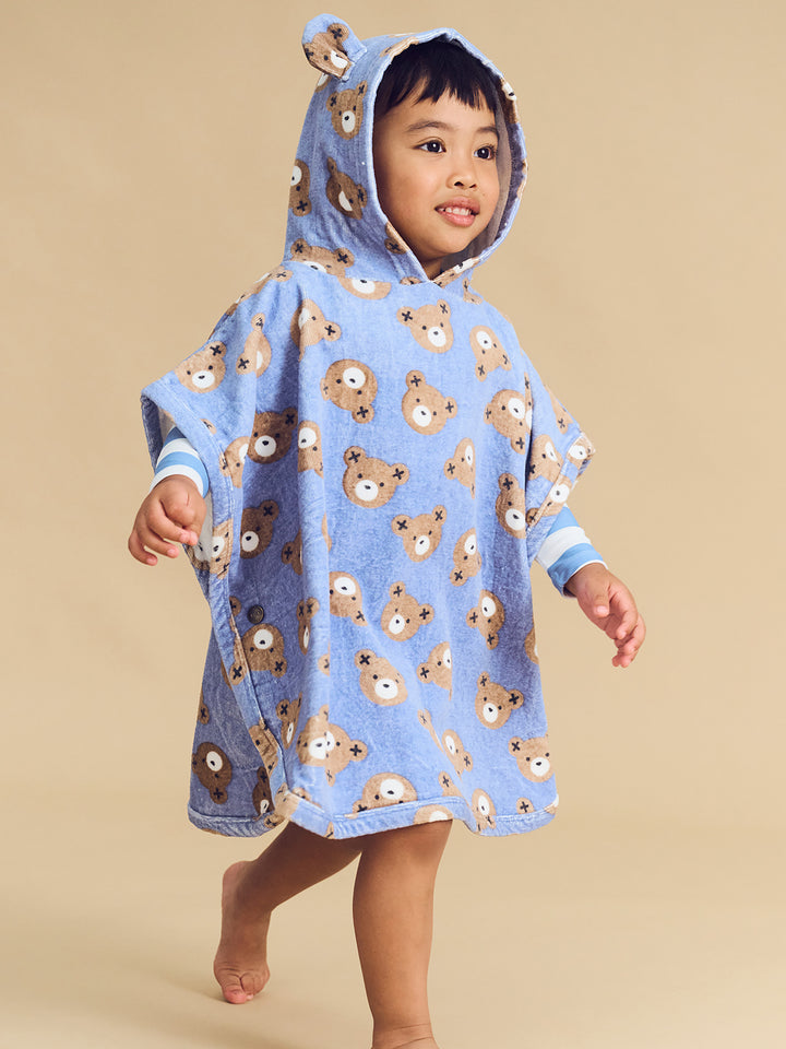 Huxbear Swim Poncho, Cornflower