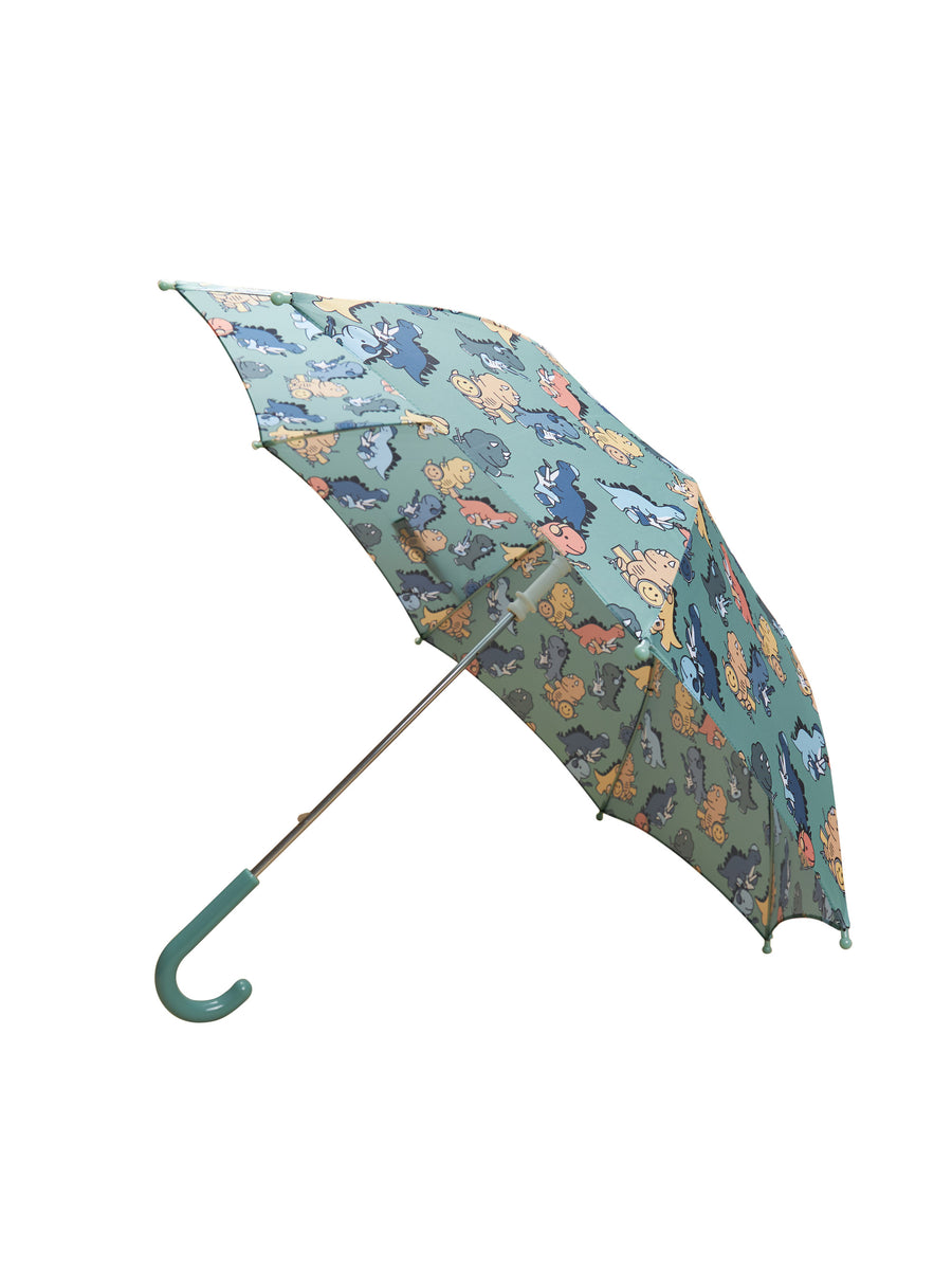 Huxbaby Dino Band Umbrella, Winter Green |Mockingbird Baby & Kids