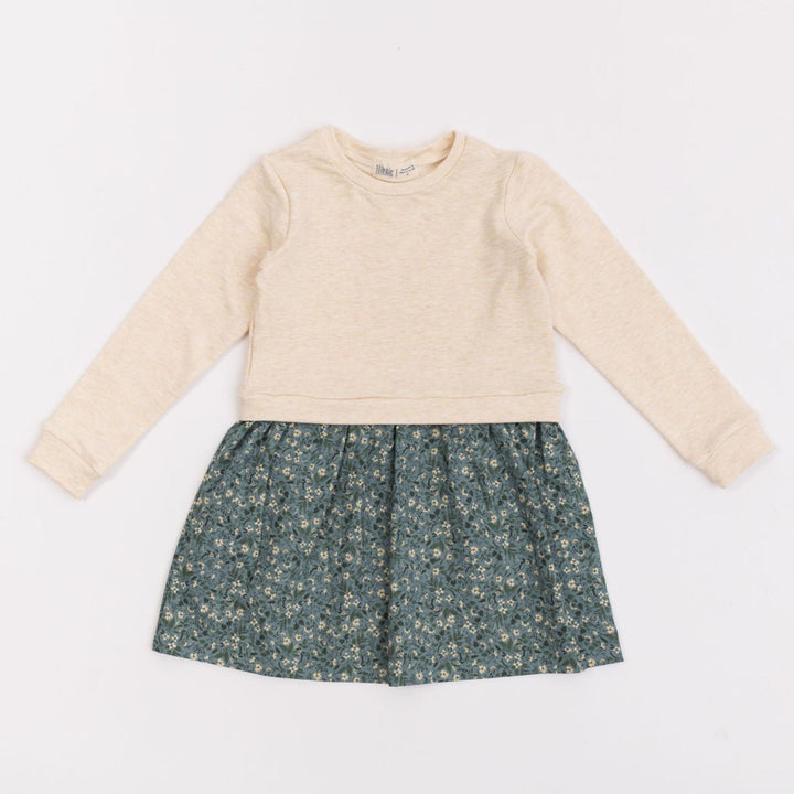 Thimble Collection Classic Sweatshirt Dress in Flax Gardenia |Mockingbird Baby & Kids